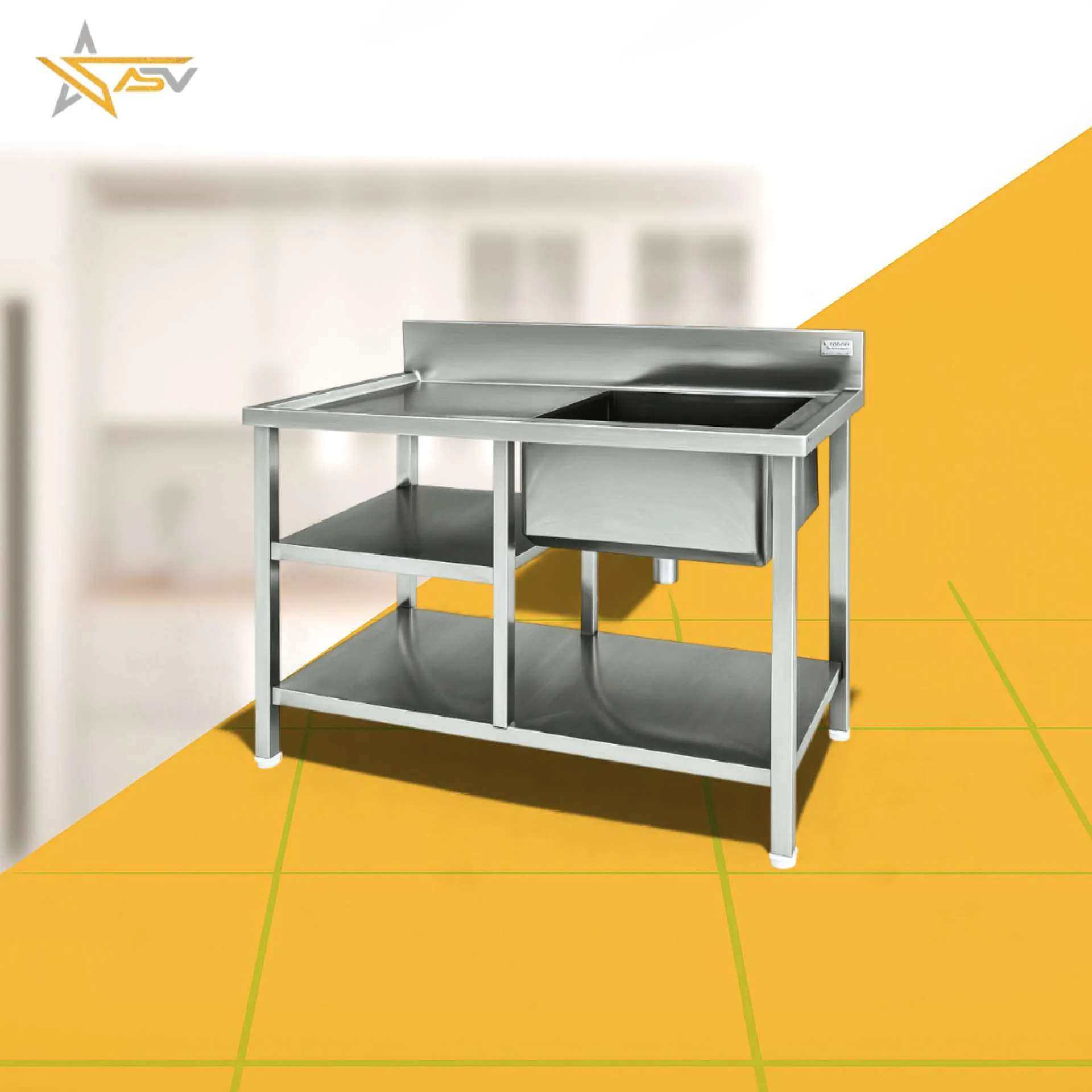 Sink with work table