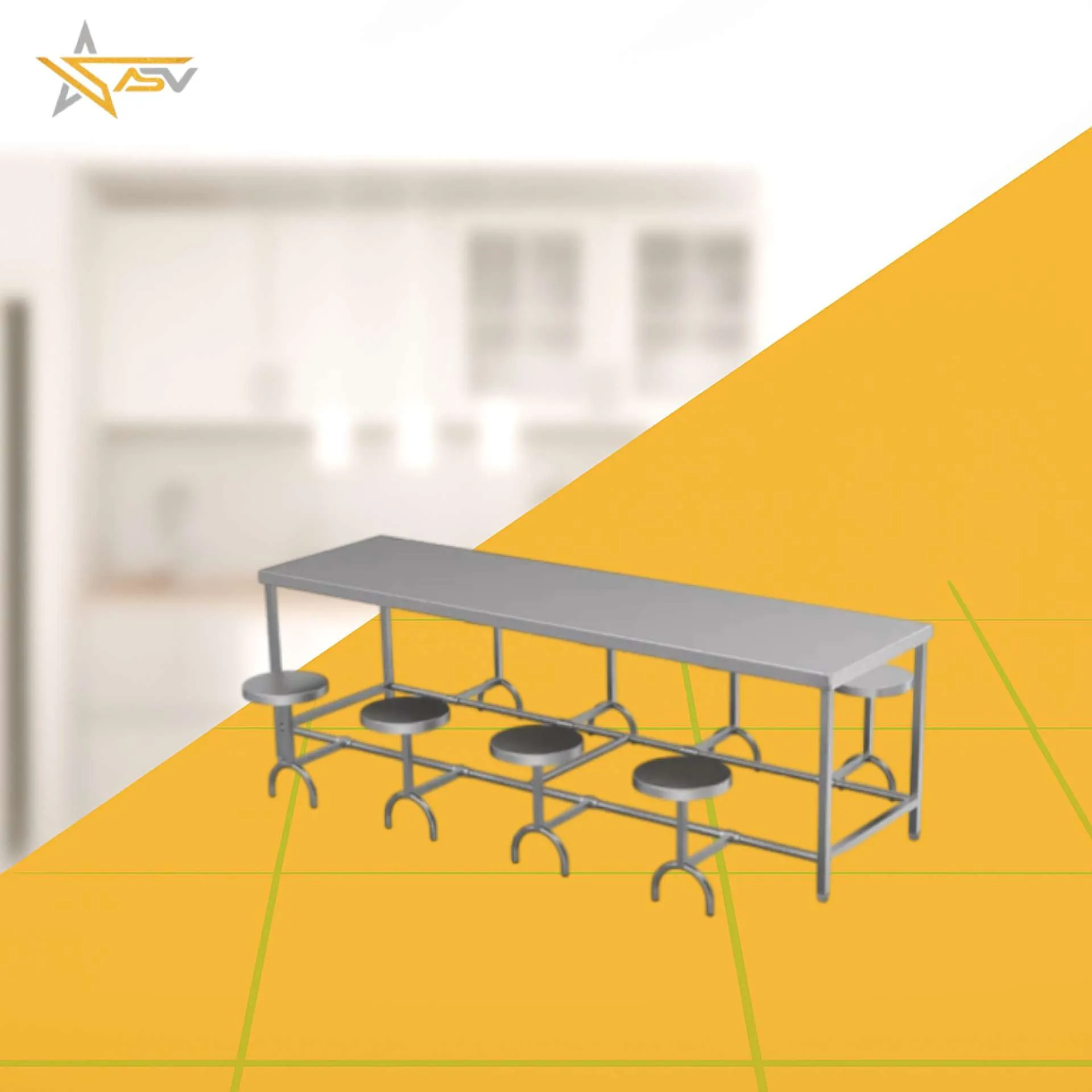 Canteen Dining Table 8 Seater
